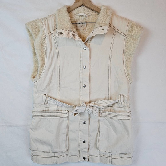 Free People Etta Sherpa Vest, size M - Picture 3 of 6